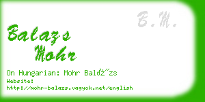 balazs mohr business card